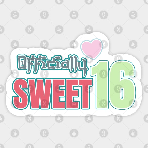 Officially Sweet 16 Sticker by PlusAdore